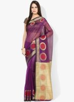Bunkar Purple Printed Saree