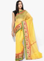 Bunkar Yellow Embellished Saree