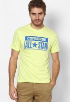 Converse Green Printed Round Neck T-Shirts