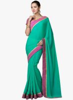 Desi Look Green Solid Saree