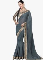 Desi Look Grey Printed Saree