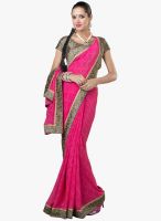 Desi Look Pink Printed Saree