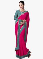 Desi Look Pink Solid Saree