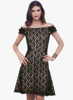 Faballey Black Lace Shift Dress