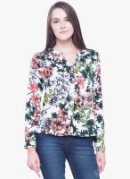 Faballey White Printed Shirt