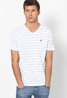 Fame Forever By Lifestyle White V-Neck T Shirt