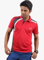 Fitz Red Solid Polo T-Shirts