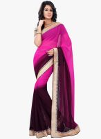 Florence Pink Solid Saree