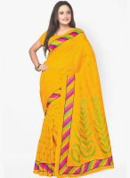 Florence Yellow Embroidered Saree