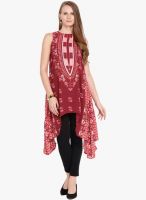 Folklore Maroon Printed Kurtas