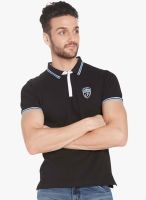 Globus Black Solid Polo T-Shirt