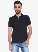 Globus Black Solid Polo T-Shirt