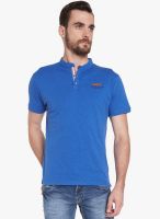 Globus Blue Solid Henley T-Shirt