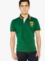 Globus Green Solid Polo T-Shirts