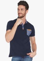 Globus Navy Blue Solid Polo T-Shirt