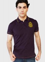 Globus Purple Solid Polo T-Shirts