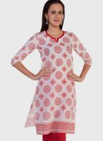 Globus Red Printed Kurtis