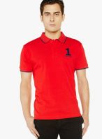 Globus Red Solid Polo T-Shirts