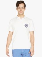 Globus White Solid Polo T-Shirt