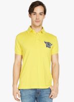 Globus Yellow Solid Polo T-Shirt