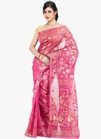 Guava Pink Embellished Saree