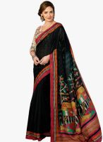 Hypnotex Black Printed Saree