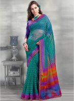 Hypnotex Green Printed Saree