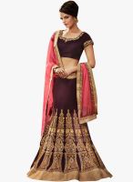 Hypnotex Wine Embroidered Saree