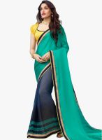 Inddus Green Printed Saree