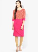 Jaipur Kurti Pink Printed Kurtis