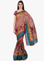 Janasya Multicoloured Printed Saree