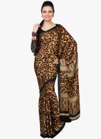 Jashn Orange Printed Saree