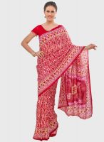Jashn Red Printed Saree