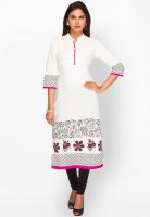 Jashn White Printed Kurtis