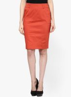 Kaaryah Orange Pencil Skirt