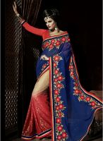 Kalista Fashions Multicoloured Embroidered Saree