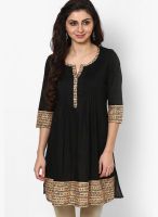 Kira Black Solid Anarkali