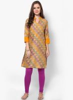 Kira Yellow Printed Kurtas