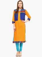 Kurti'S Orange Solid Kurtis