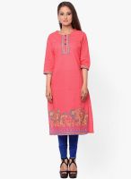 Kurti'S Pink Printed Kurtis