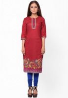 Kurti'S Red Printed Kurtis