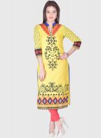 Kurti'S Yellow Printed Kurtis