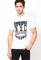 Levi's White Graphic Round Neck T-Shirts