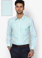London Bridge Striped Aqua Formal Shirt