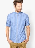 London Bridge Stripes Blue Casual Shirt