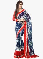 Lookslady Blue Printed Saree