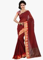 Lookslady Maroon Printed Saree