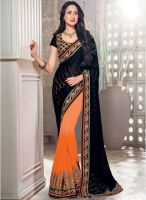 Mahotsav Black Embellished Saree