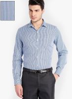 Mark Taylor Blue Check Slim Fit Formal Shirt