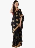 Moiaa Black Printed Georgette Saree